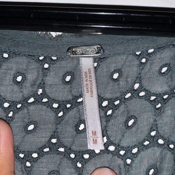 COPY - Free People Green Blouse - Picture 3 of 7